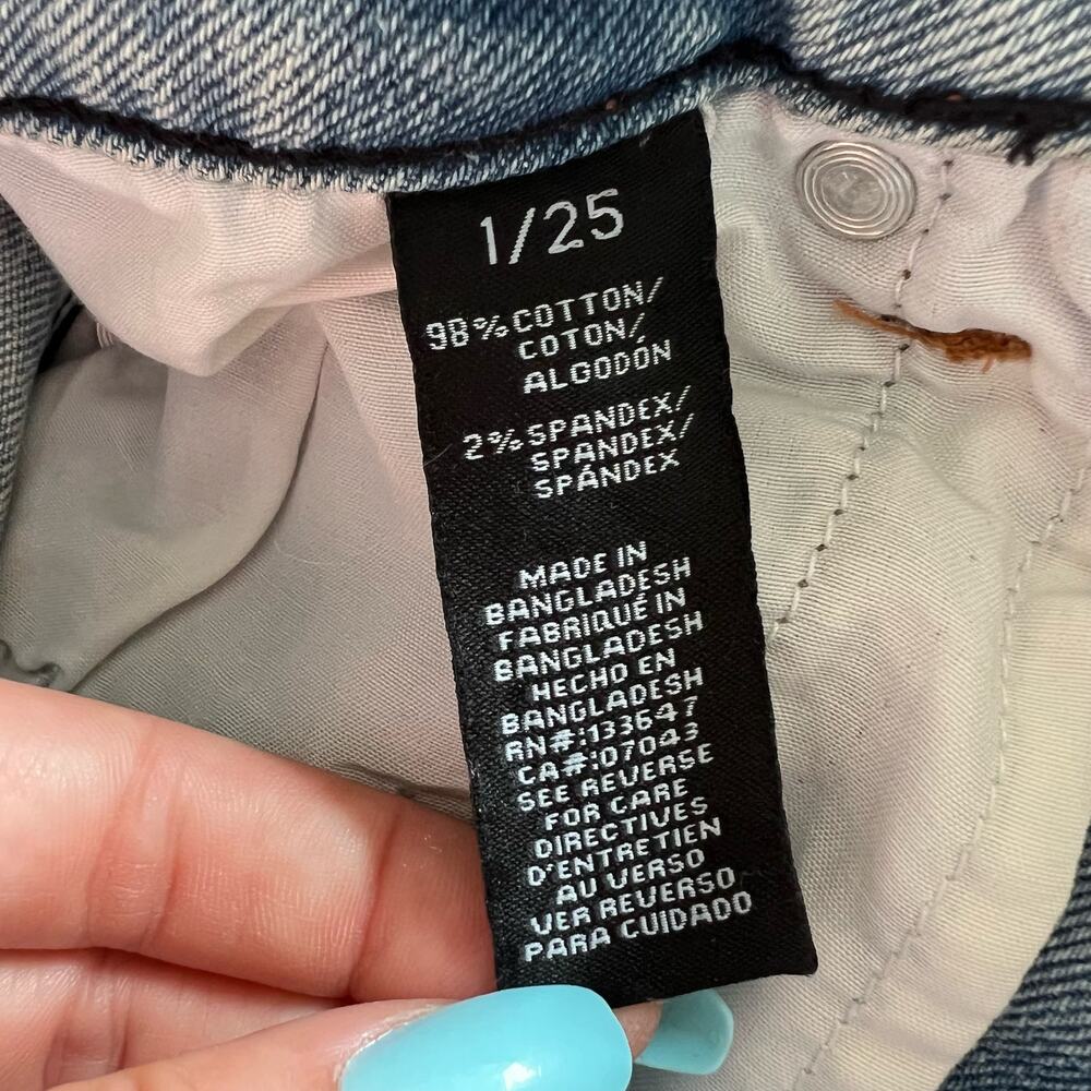 Kendall + Kylie Light Wash Distressed "The Ultra Babe Skinny" Jeans Size 1/25 - Picture 8 of 11